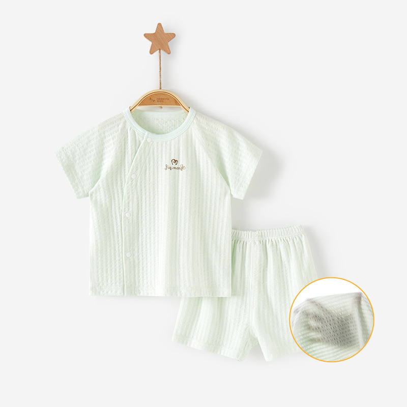 Ropa de verano para bebés traje de manga corta para niños niñas niños divididos ropa de bebé de algodón para niños verano