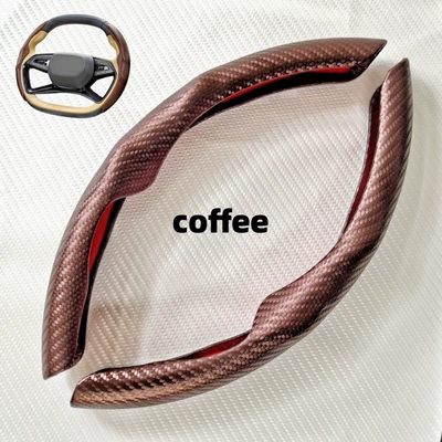 Anti-Slip Sweat-Absorbent Handlebar Cover Four-Season — Steering wheel cover - brown-38cm