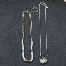 韩国东大门立体爱心吊坠项链简约百搭桃心锁骨链百搭时尚个性吊坠