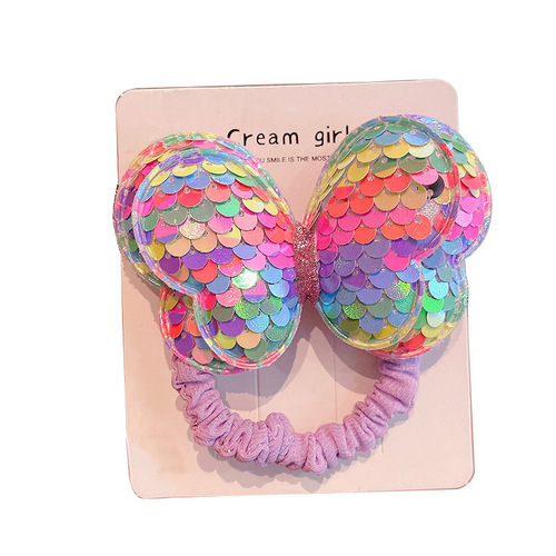 Summer hair rope children's hair ring does not hurt hair bow ponytail head rope rubber band headwear hair accessories for girls