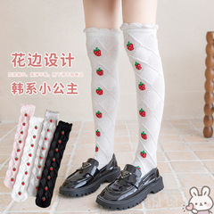 Children's Summer Long Socks Knee-high Thin Spring and Autumn Breathable Mesh Baby Butterfly Knot Princess Socks for Girls High Calf Socks