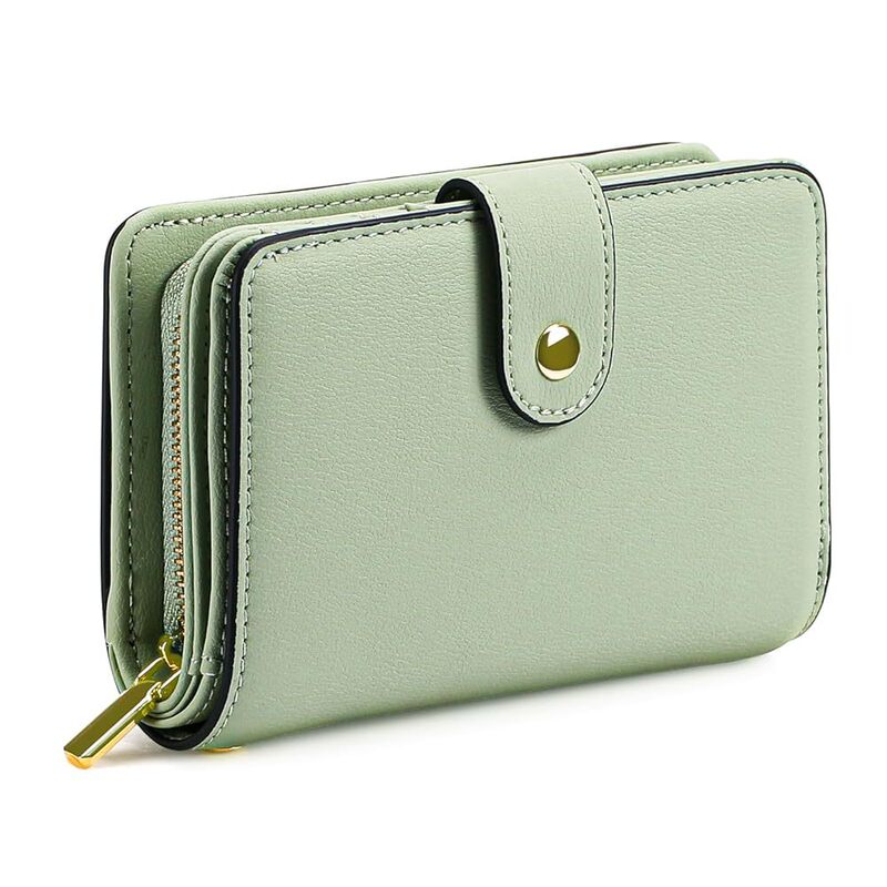 Gaekeao New Women's Wallet Short Style European and American Simple Coin Purse with Buckle Zipper Multiple Card Slots Card Holder in Stock Gaekeao New Women's Wallet Short Style European and American Simple Coin Purse with Buckle Zipper Multiple Card Slots Card Holder in Stock