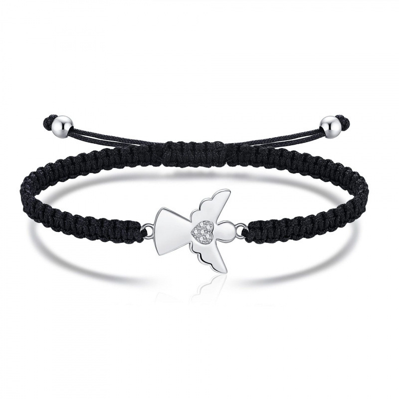 Woven Angel Bracelet Handmade Adjustable Guardian Angel Women's Bracelet Diamond-Encrusted Love Angel Bracelet Woven Angel Bracelet Handmade Adjustable Guardian Angel Women's Bracelet Diamond-Encrusted Love Angel Bracelet