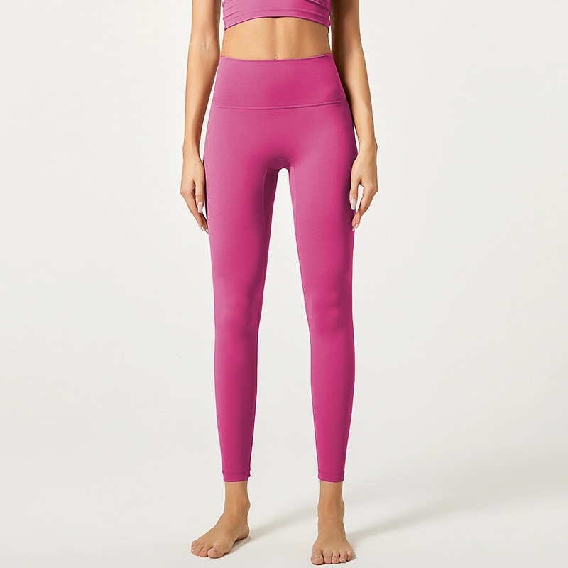 Nuevo cross-border fitness nube sensación ultra suave caderas de cintura alta mujer elástica desnuda sensación deportiva de correr ropa de yoga pantalones al por mayor