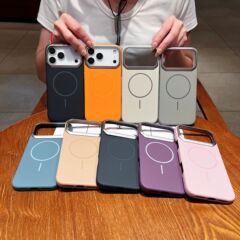 适用苹果17promax金甲PC细圈磁吸手机壳iphone16超薄散热15防摔壳