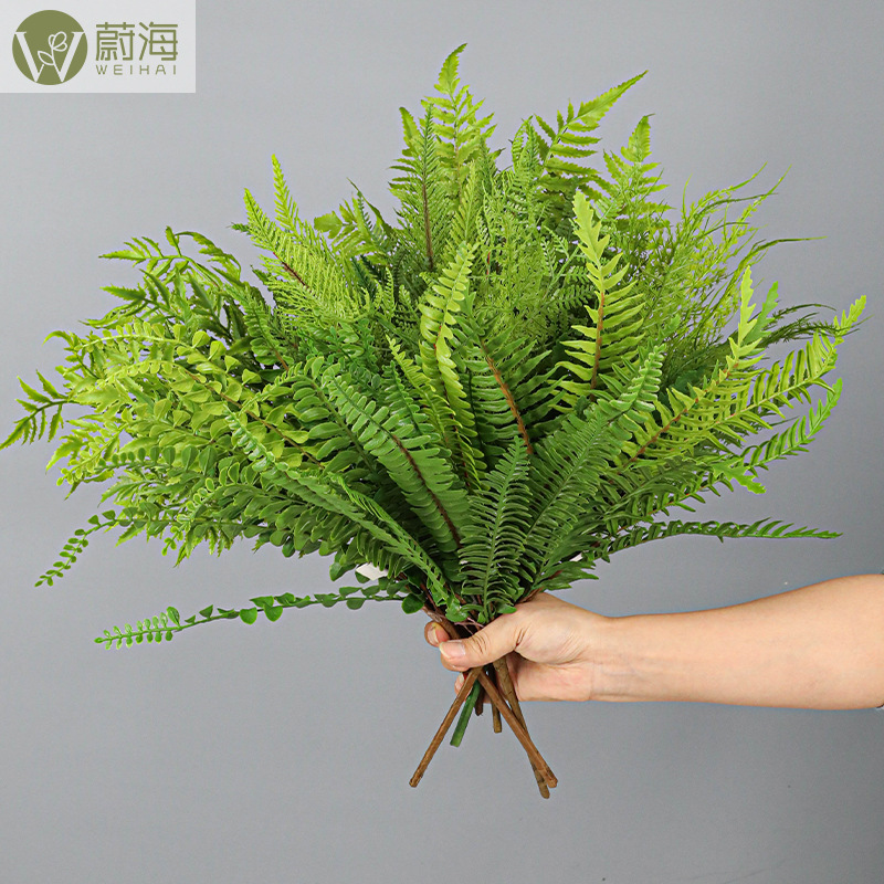 Simulated Green Plants, Ferns, Persian Grass, Eucalyptus, Home Wedding Outdoor Decoration Ornaments, Simulated Flowers Wholesale