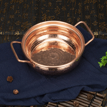 纯铜米线锅紫铜铜锅铜烹饪锅紫铜煲汤锅双耳手工铜砂锅