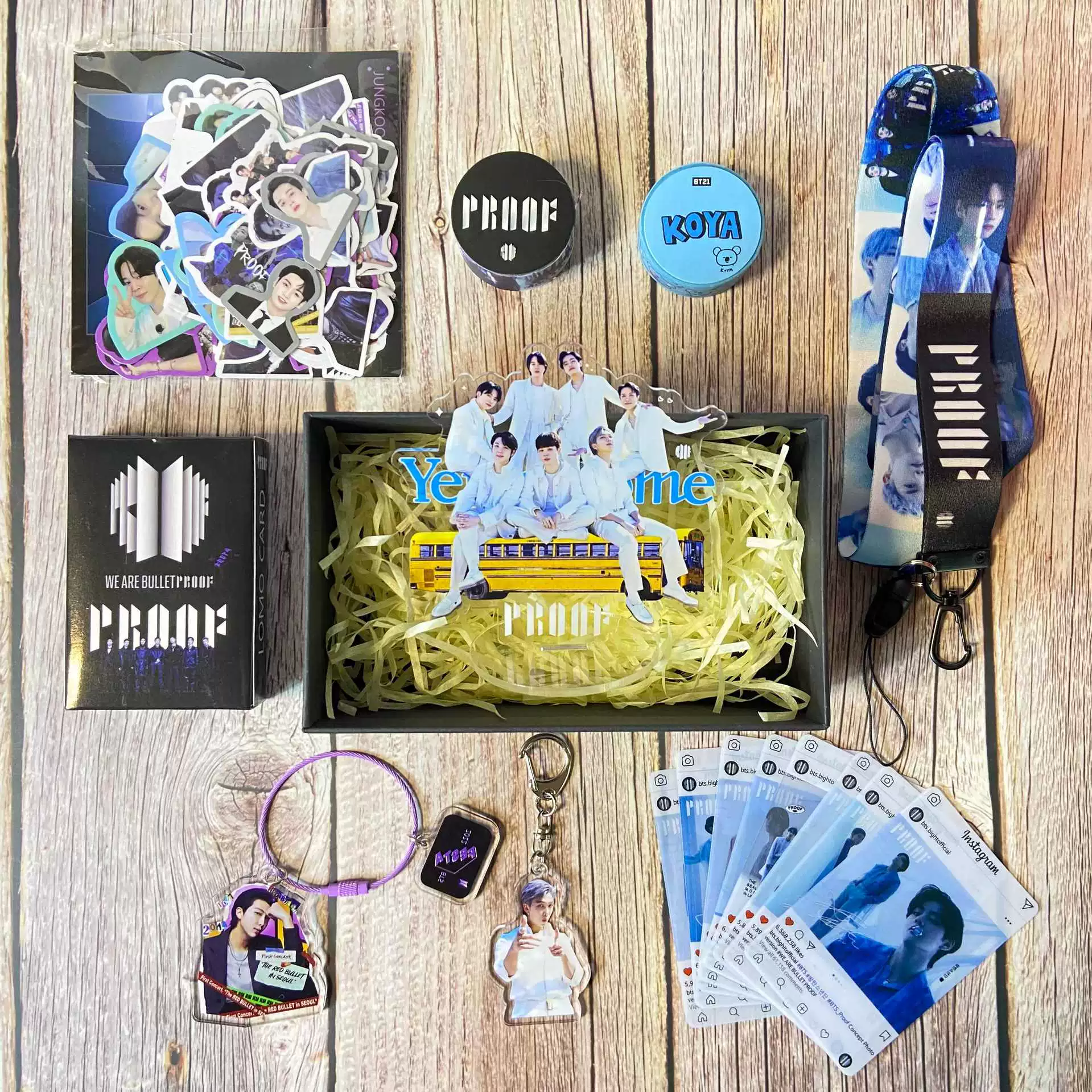 Новый альбом BTS ProOF Surrounding Acting Gift Pack Location Key Buckle Sticker 9-я годовщина подарочная коробка