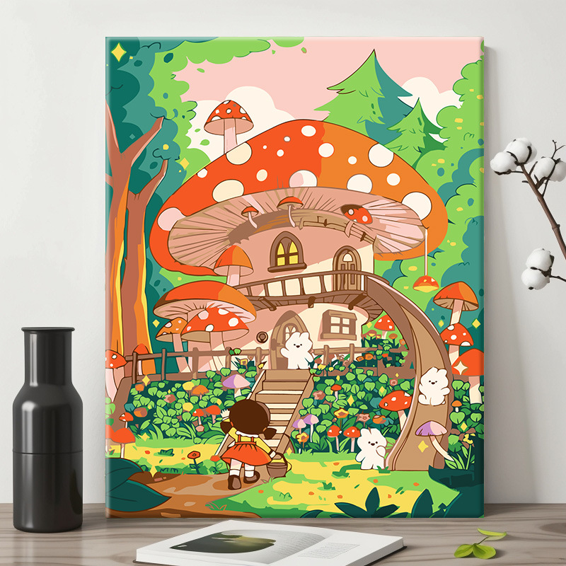 40 × 50 pintura al óleo digital color paisaje pintura pintada a mano relleno de color para niños curado fábrica de pintura decorativa al por mayor