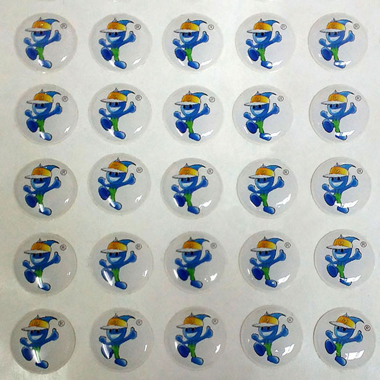 厂家直供滴塑不干胶  卡通滴塑贴  滴胶标贴