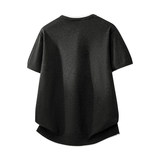 ZH8102-3D男女同款潮牌拼接时尚通勤假两件亨利领针织短袖T恤，男装针织衫/毛衣，星座614