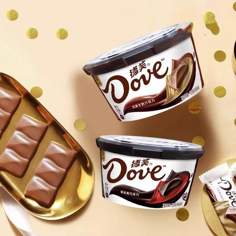 Шоколадная миска (Dove) 112 г, молочный шёлковый и ароматный тёмный варианты, перекус ежедневный
