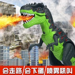 跨境大號恐龍玩具仿真電動行走聲光噴霧動模型兒童霸王龍玩具批發
