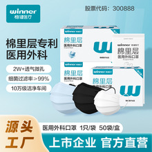 稳健棉里层医用外科口罩一次性医疗三层防护独立装成人YY04692011
