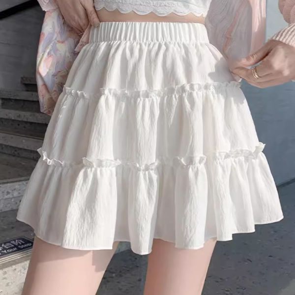 Ballet Style White Cake Skirt for Women Spring, Autumn and Summer 2025 New Skirt Slimming Look Small A-Line Skirt