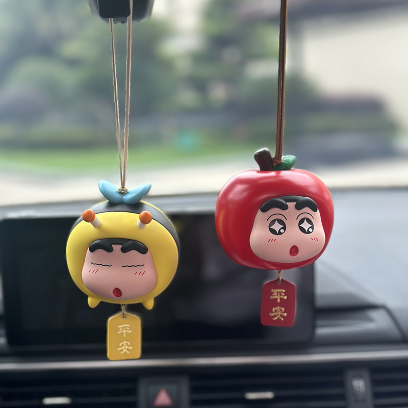 可爱创意蜡笔小新后视镜挂饰搞怪汽车摆件电动车内装饰品车载挂饰|undefined