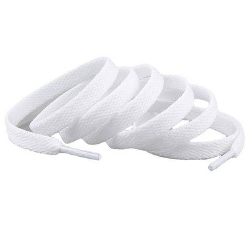 Finished 8mm single-layer flat black and white laces, suitable for canvas casual high-top flat polyester laces