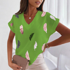 2023メーカークロスボーダー潮流3dt tシャツ羽3dプリント女装tシャツ半袖3dプリントtシャツメーカー直供