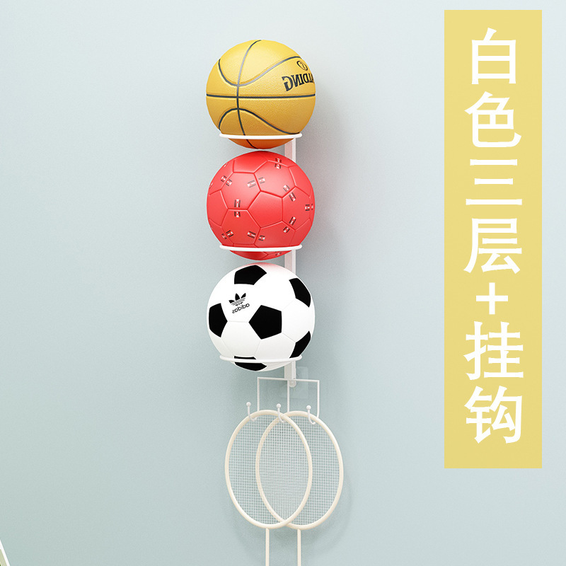 후크가 있는 벽의 흰색 3겹