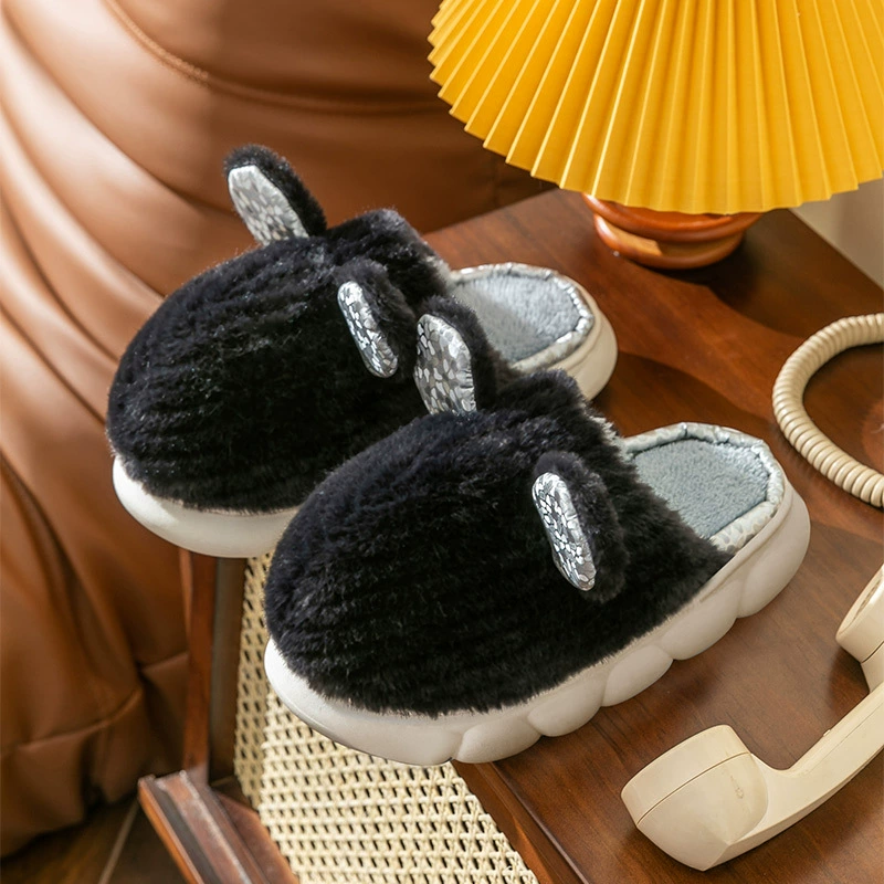 Cute Cartoon Winter Slippers, Plush Cotton Styles (whale, teddy, chubby), Sizes EU 36–47