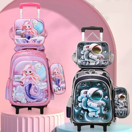 小学书包;文具盒;拉杆书包