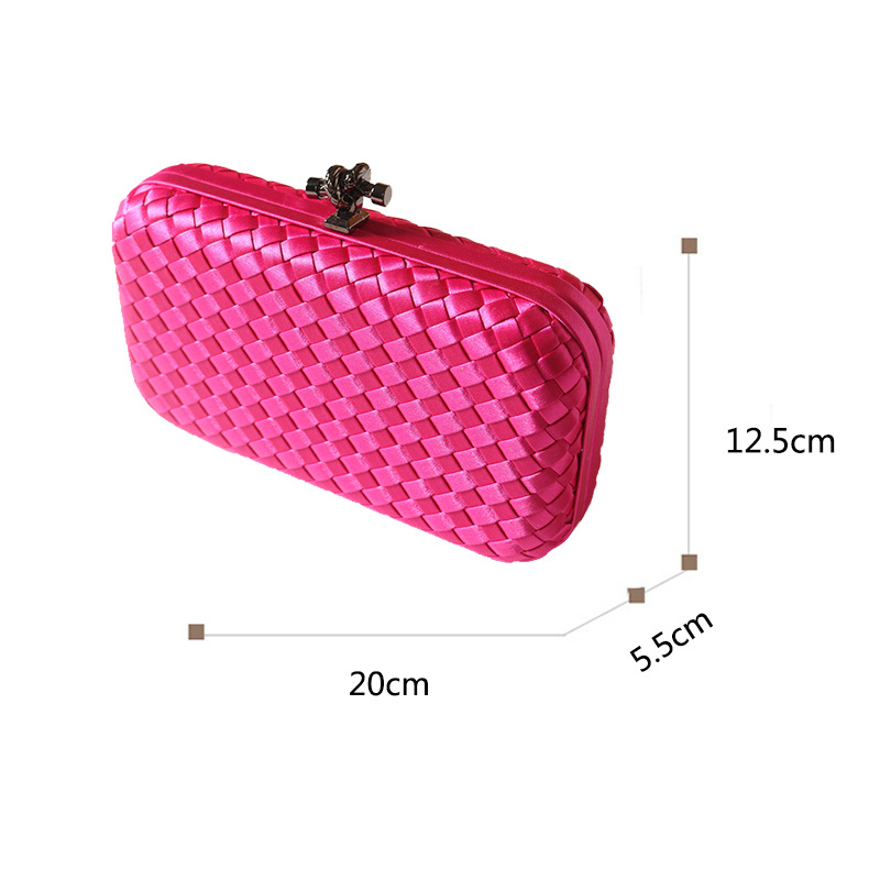 Elegant, Vintage Style Style Red Rose Red Green Polyester Solid Color Lingge Square Clutches
