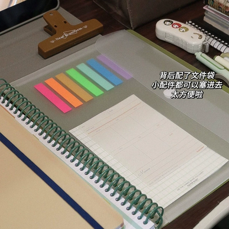 得力佳 Four-hole coils Subject A4 grid horizontal line 120 thick notebooks Caesar dot matrix notebook