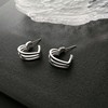 Fashionable earrings stainless steel, European style