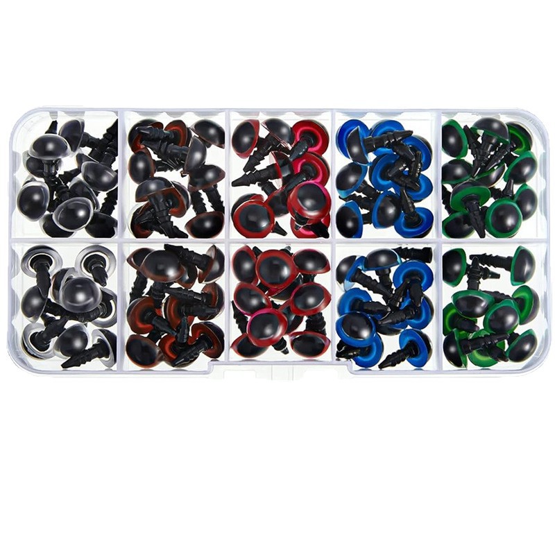Ojos de Seguridad de Color para Muñecas 100 Piezas con Arandelas para Manualidades DIY image 6