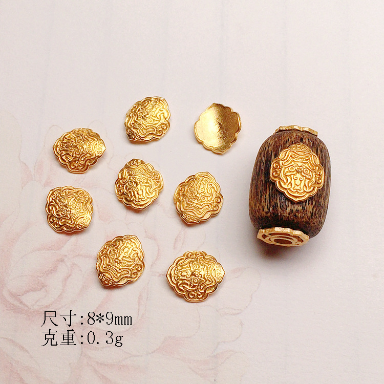 s925 Silver Plated Gold Patch Accessories Bracelet Necklace Bracelet Accessories diy Handmade Bead Semi-finished Products
