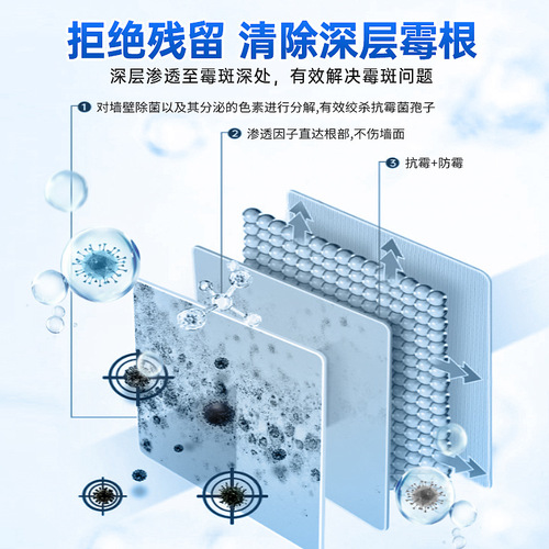 Manufacturer's wall mold remover, white wall mold removal spray, mold removal, household wall mold removal artifact