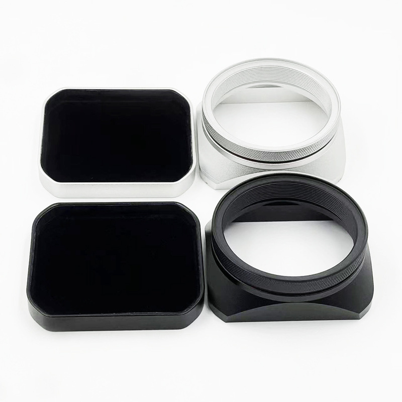 Suitable for Fuji X100Vi Square Metal Lens Hood X100V X100F X100T X100S with Cover