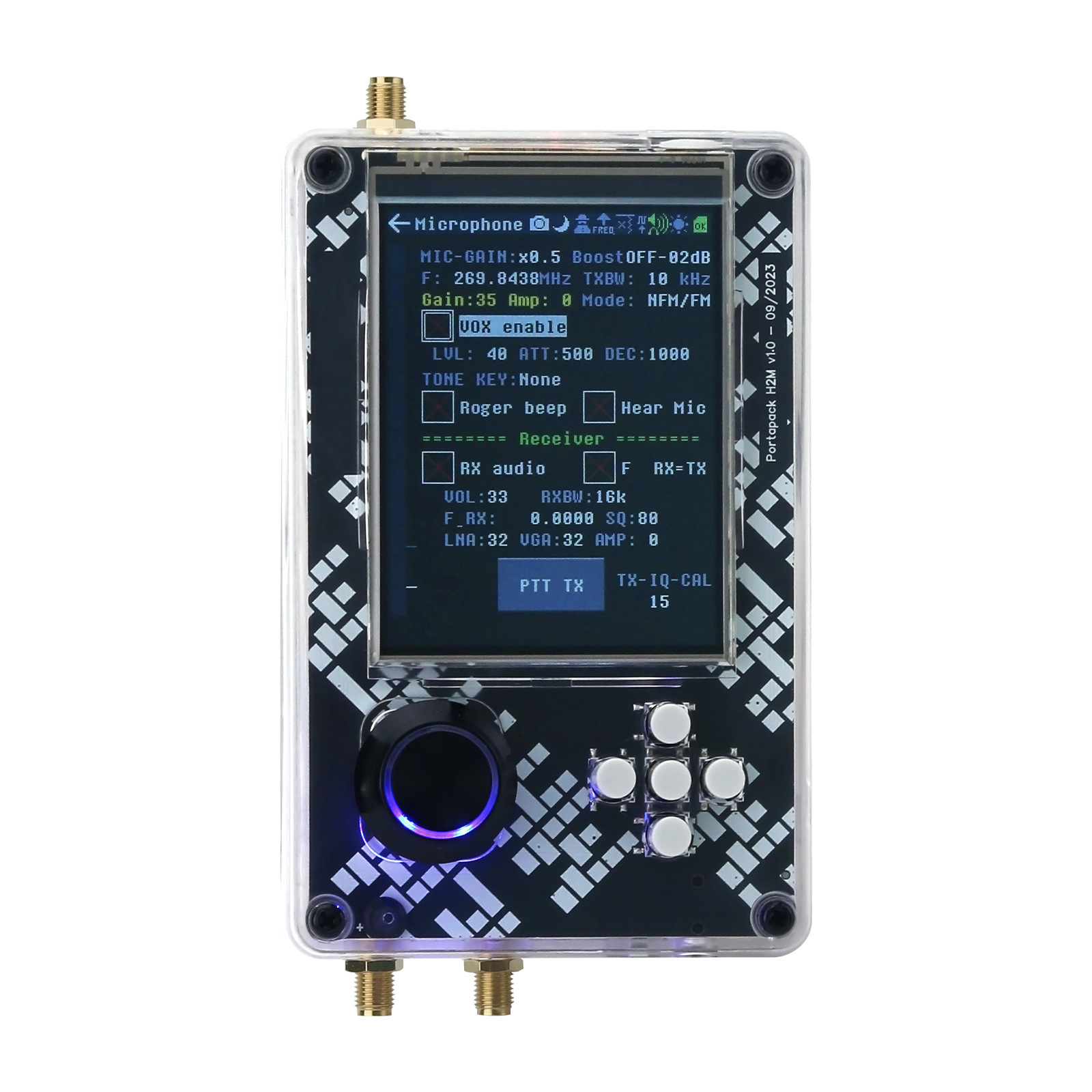 HamGeek R9/R9C + H2M HackRF Portapack升级版接收机 塑料外壳
