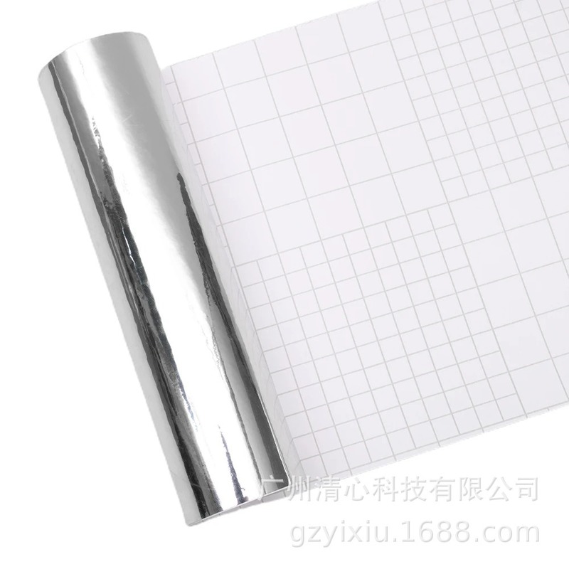 自己粘着 PVC 電気メッキシルバークロームミラービニール 20*152 センチメートル抗 UV 高粘着ステッカー車の装飾フィルム|undefined