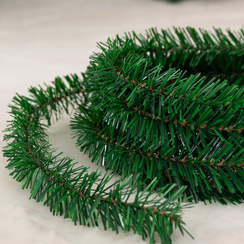Amazon 5.5m Christmas Rattan Tinsel Christmas Tree Garland DIY Decoration Rattan Grass Lights Commercial Scene Atmosphere Led