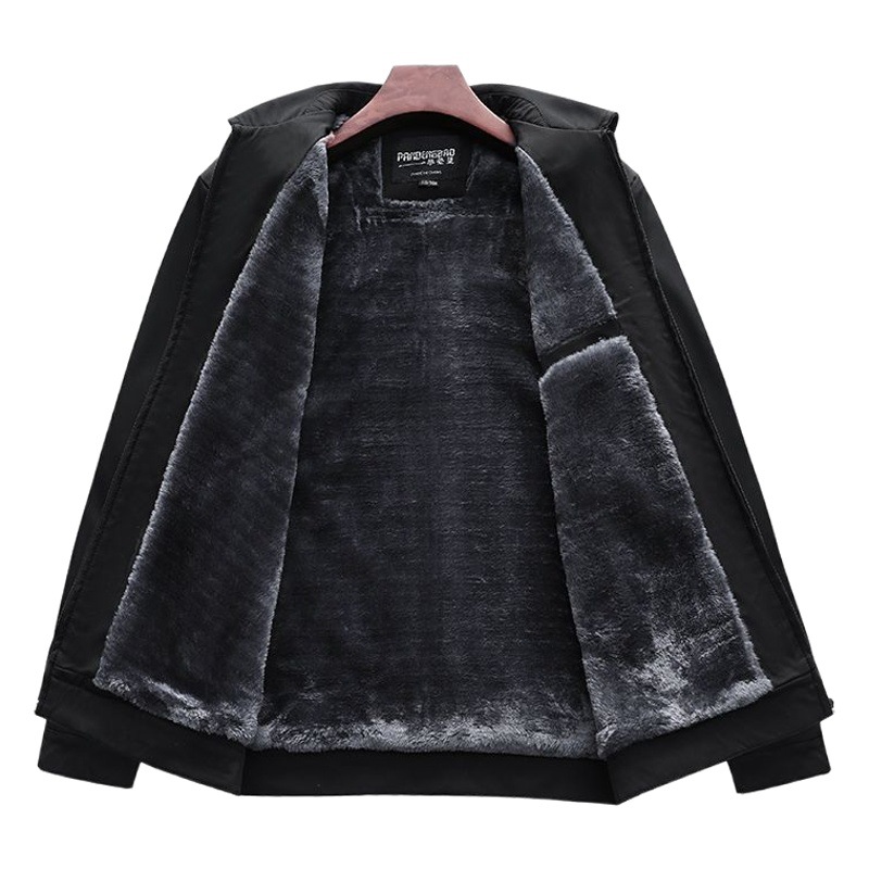 60 chaqueta de mediana edad abuelo de los hombres de invierno de 70 años de edad