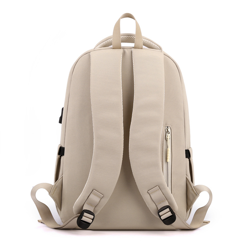 2023 verano nuevo estilo USB recargable mochila de nailon de gran capacidad para computadora de viaje de reducción de carga salvaje mochila escolar