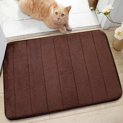 Pure Color Coralline Mat Entrance Washable Entry Mat Bathroom Shower Anti-Slip Pad Overseas Trade Special Supply