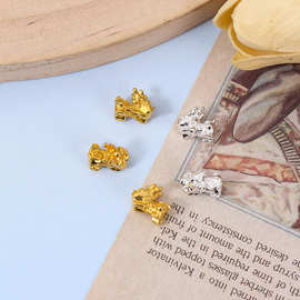 招财貔貅龙穿孔配饰合金隔珠手工编绳手串手链项链饰品配件材料