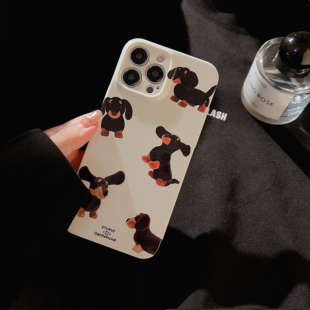 Чехол для телефона (Apple) iPhone 17 — Filin Cream Dachshund, мягкая крышка, совместим с несколькими моделями
