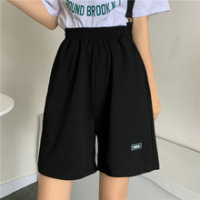 美式复古小个子短裤女学生辣妹夏季薄款高腰弹力显瘦直筒阔腿热裤