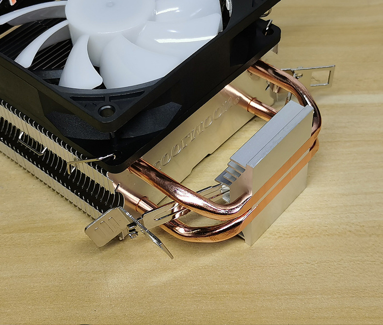 Master Dual Copper Tube Desktop Computer Silent Color Heat Pipe Cooling Fan CPU Cooler_voghion.com