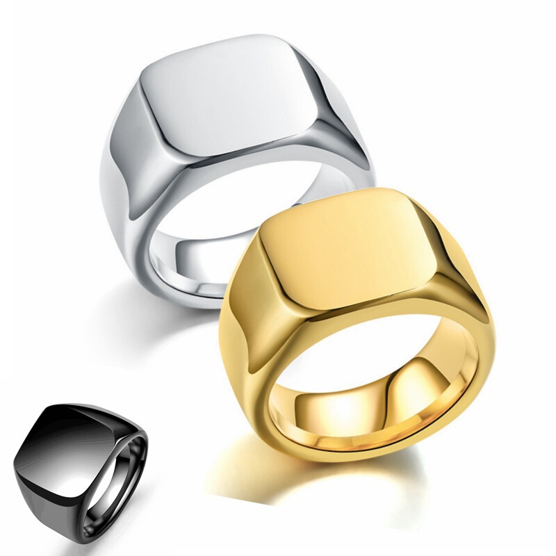 Cross-border accessories: European and American personalized titanium steel rings, men's vintage stainless steel plain rings wholesale Cross-border accessories: European and American personalized titanium steel rings, men's vintage stainless steel plain rings wholesale