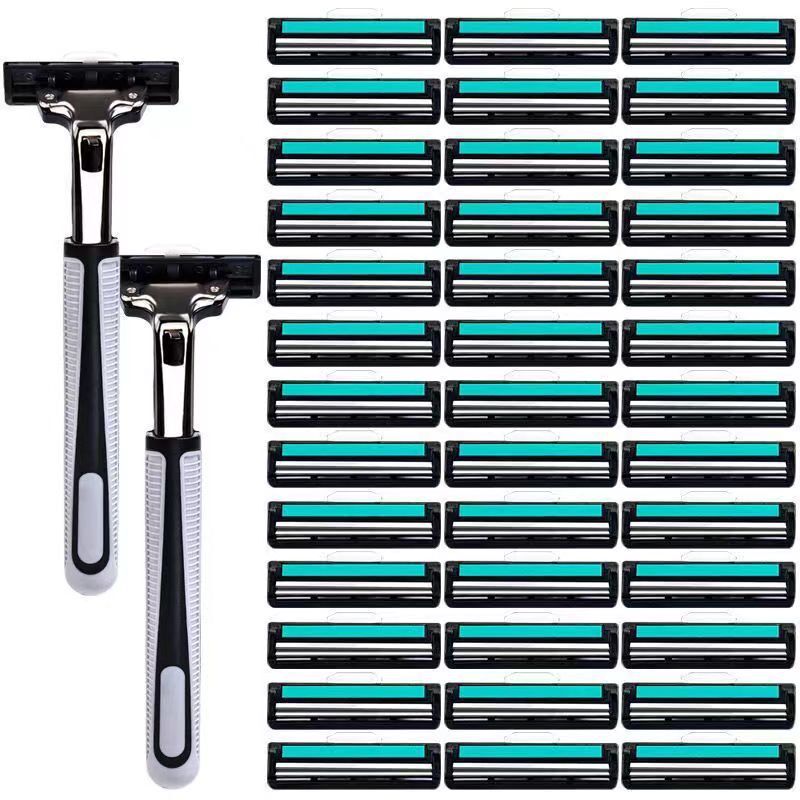 2-Layer Manual Razor Portable Double-Layer Shaving Razor Stainless Steel Blade Head Handle Wholesale Dropshipping 2-Layer Manual Razor Portable Double-Layer Shaving Razor Stainless Steel Blade Head Handle Wholesale Dropshipping