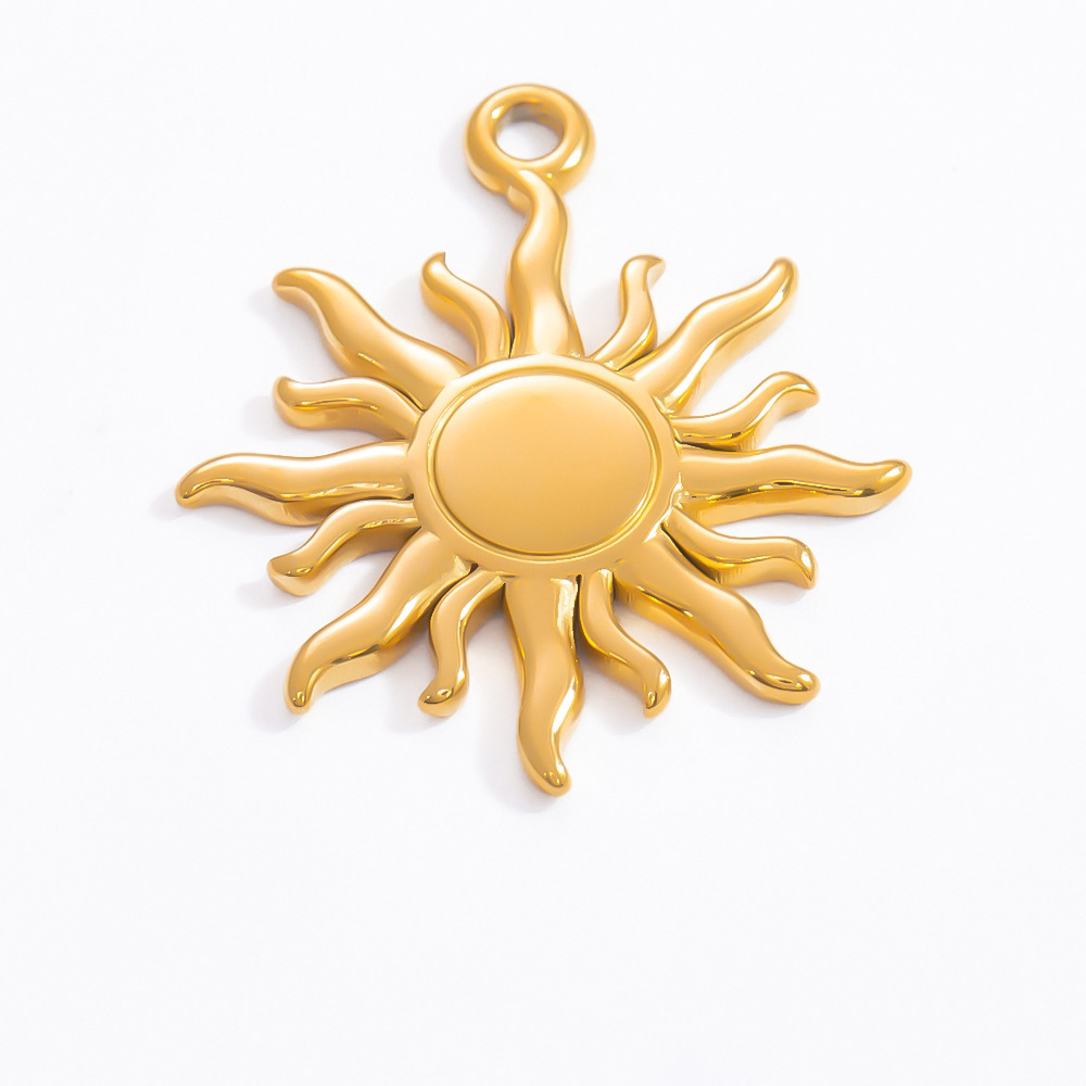 1 Piece 18.17*21.02mm 304 Stainless Steel PVD Coated Report this seller or product Sun Starfish Polished Pendant Evil Eye Jewelry display picture 4