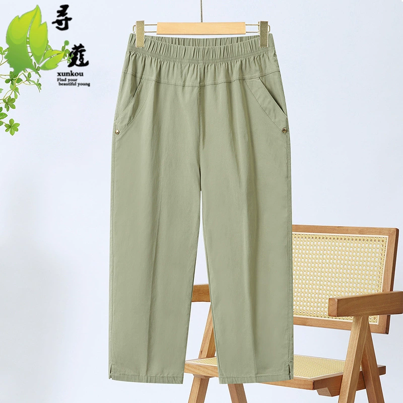 Брюки среднего возраста брюки темпераментные повседневные брюки однотонные летние брюки женские брюки среднего и пожилого возраста женские брюки брюки мамы брюки летние платья