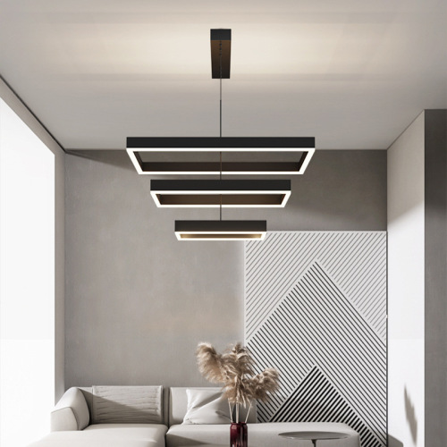 Nordic Modern Minimalist Seamless Spliced Eye-Care Lamp, Long Strip Light for Shopping Malls, Living Rooms, and LED Pendant Lights for Restaurants