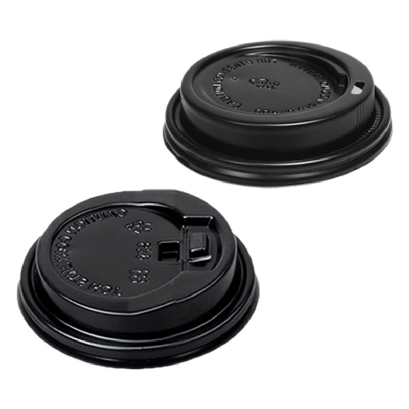 Renbo 62 caliber switch coffee cover PP flat mouth paper cup cover 80 caliber 90 caliber PS milk tea cover manufacturer pin