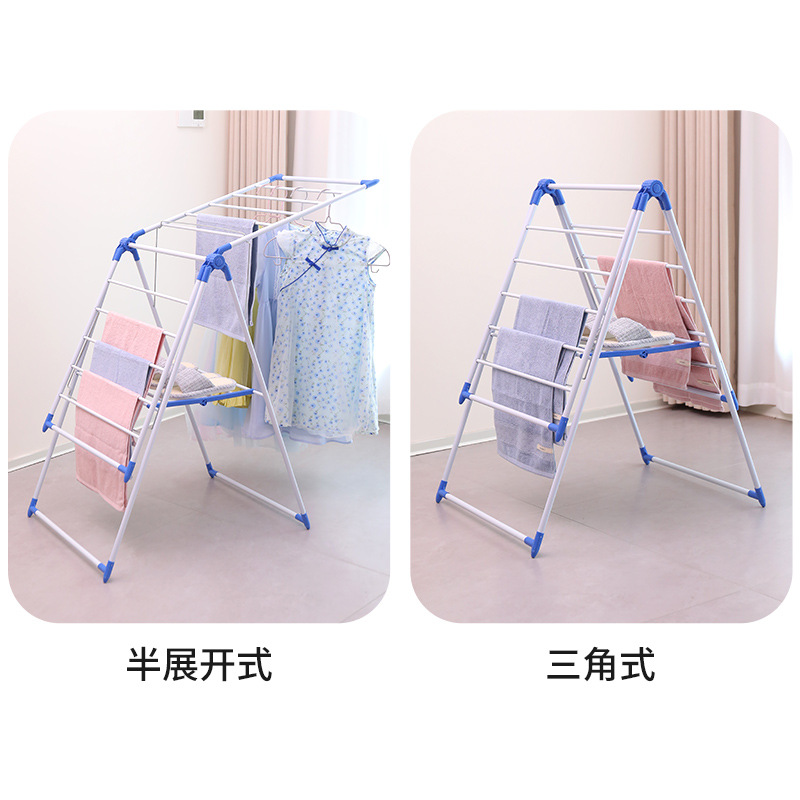 Fábrica al por mayor percha de aire plegable sin instalación balcón percha de ropa para bebés percha de aire tipo suelo percha de aire