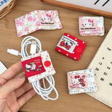可爱猫咪数据收纳器日系耳机数据线理线器便携整理充电线收纳神器